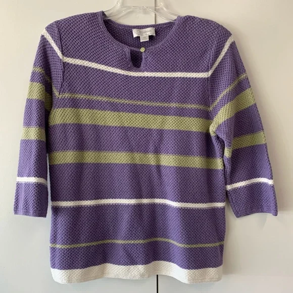 CJ Banks Stripe Sweater - sz 1X - Picture 1 of 6